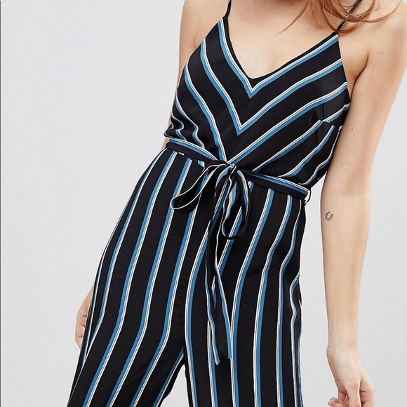 New Look - Striped Strappy Jumpsuit - Picture 4 of 4